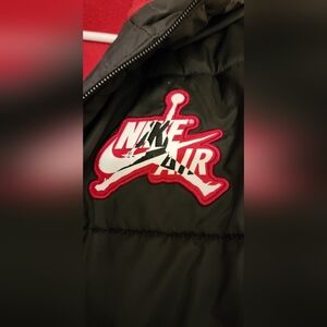 Nike Kids Black and Red Puffer Jacket